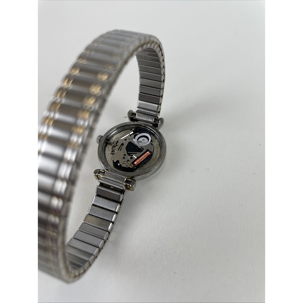 Timex Silver Gold‎ Stainless Steel Women's Watch, Stretch Band, No Back Cover. - Picture 2 of 3